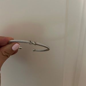 David Yurman crossover sterling silver and diamond bracelet
